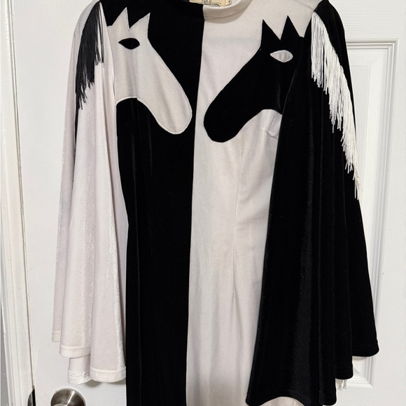 Dueling horses with thicc boy necks bell sleeve dress by Fashion Brand Company - Picture 2 of 4